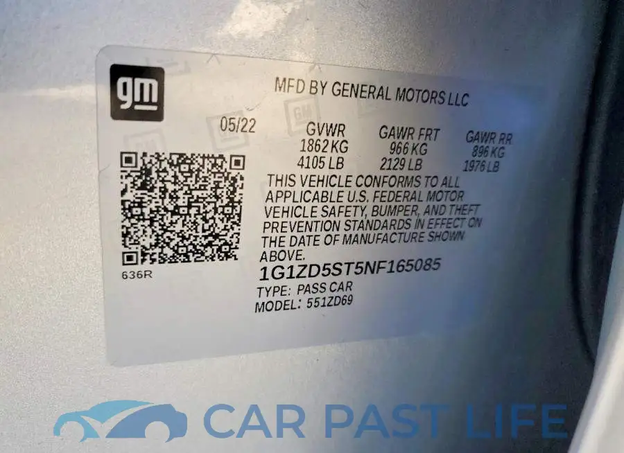 1G1ZD5ST5NF165085# 12