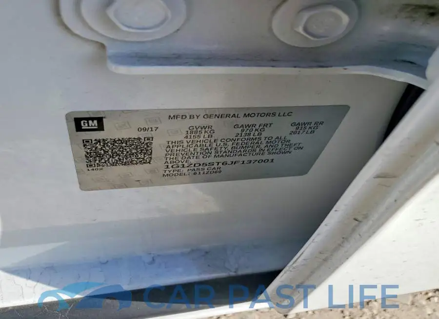 1G1ZD5ST6JF137001# 12
