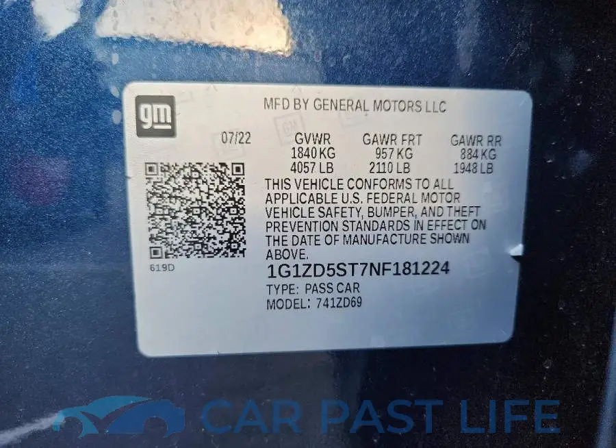 1G1ZD5ST7NF181224# 12