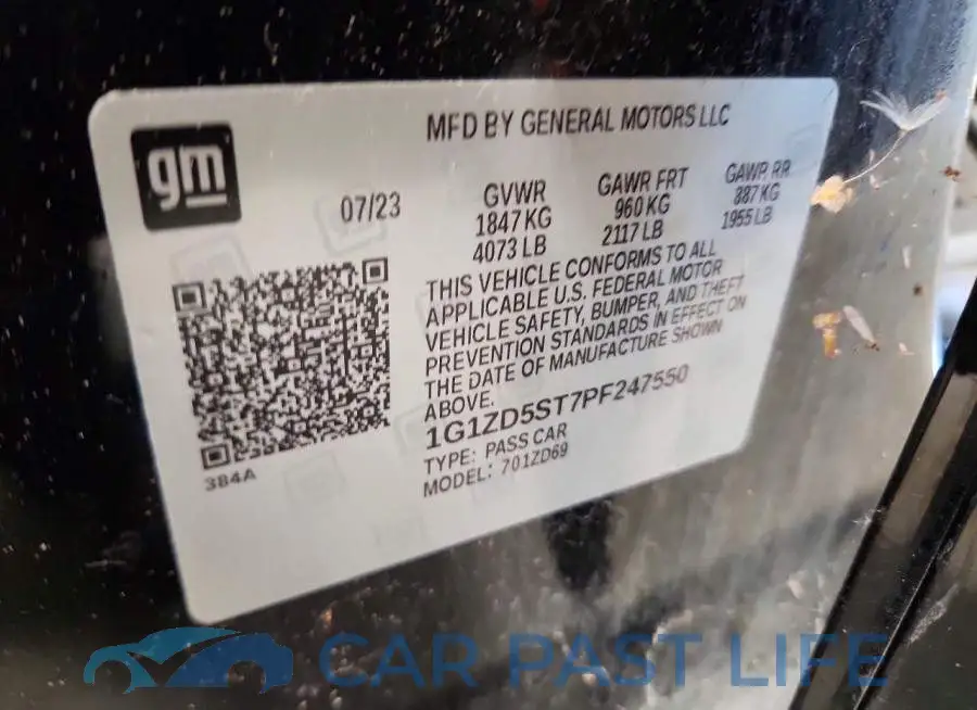 1G1ZD5ST7PF247550# 12