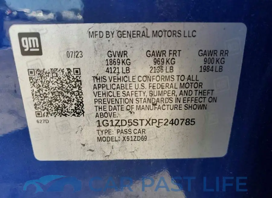 1G1ZD5STXPF240785# 12
