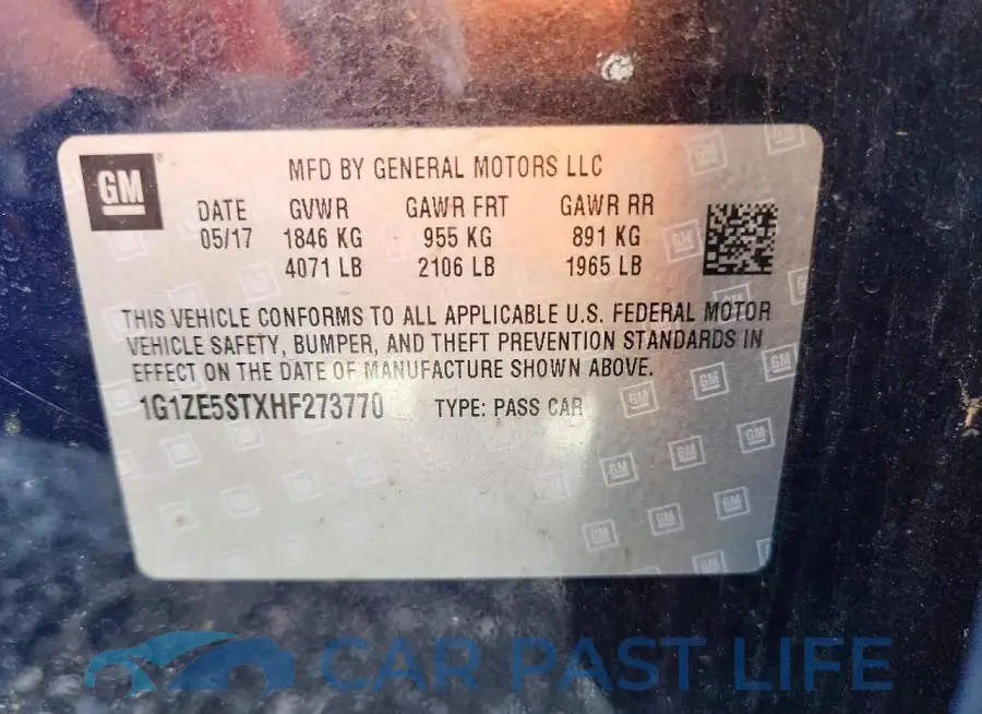 1G1ZE5STXHF273770# 12