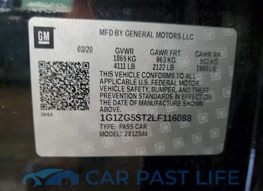 1G1ZG5ST2LF116088# 12