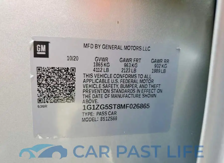 1G1ZG5ST8MF026865# 12