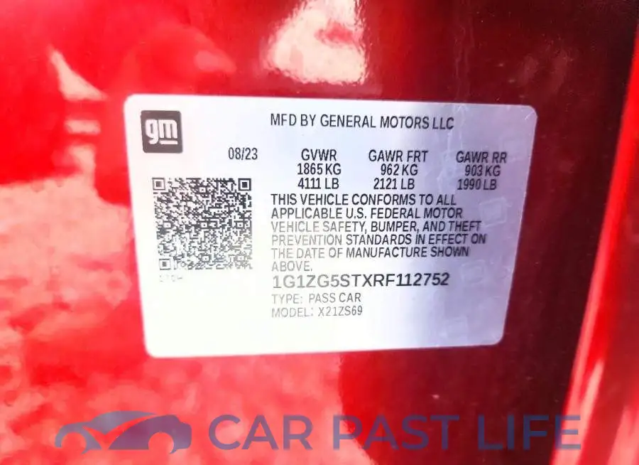 1G1ZG5STXRF112752# 12