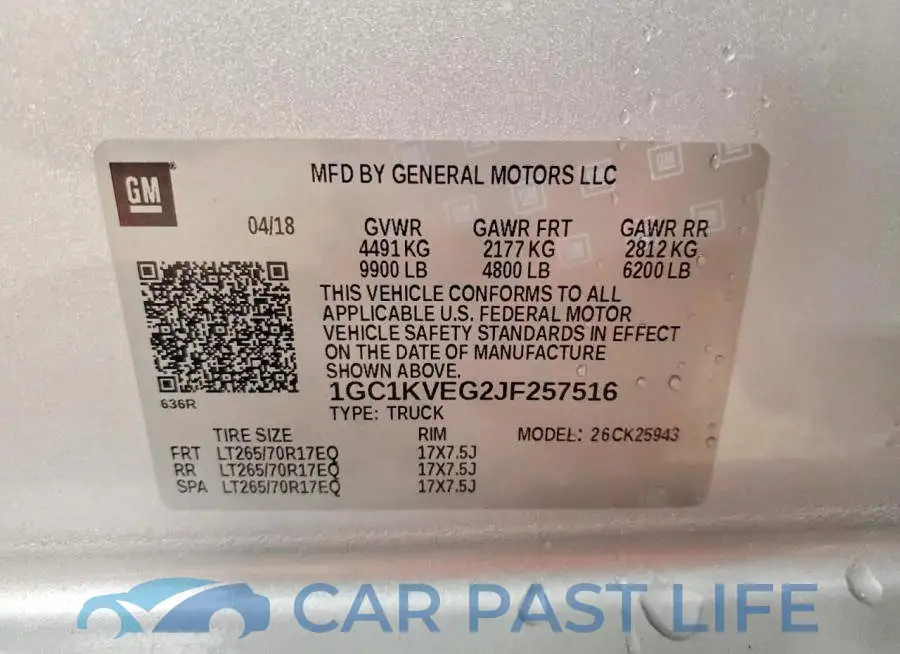 1GC1KVEG2JF257516# 13