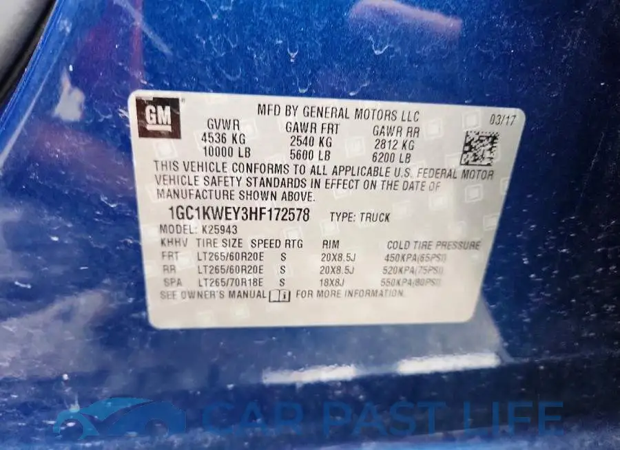 1GC1KWEY3HF172578# 12