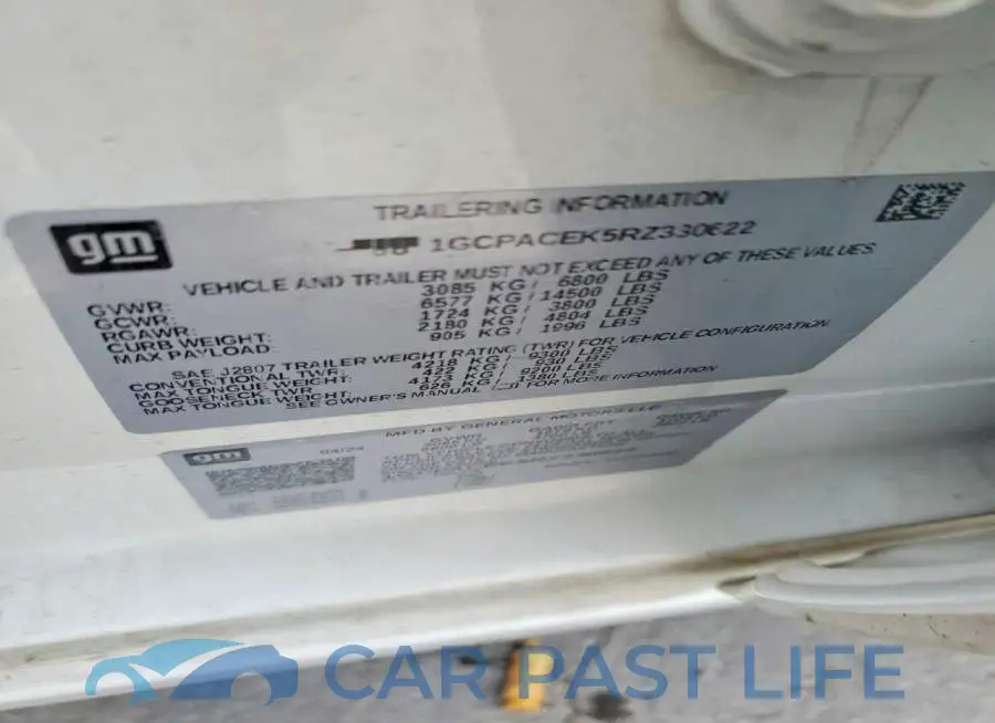 1GCPACEK5RZ330622# 12