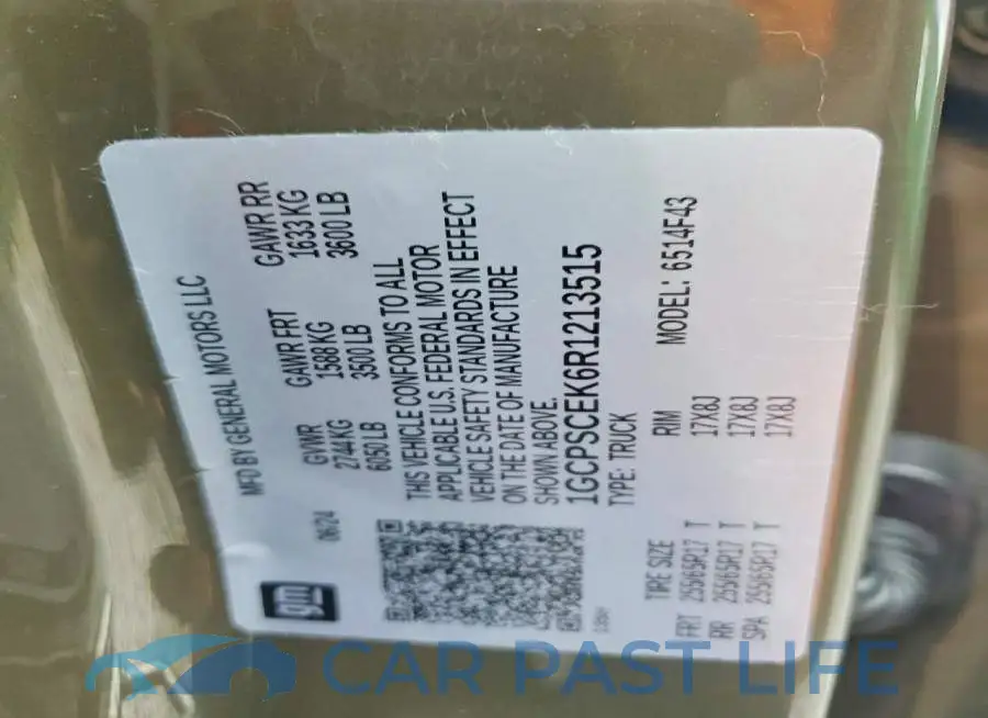 1GCPSCEK6R1213515# 13