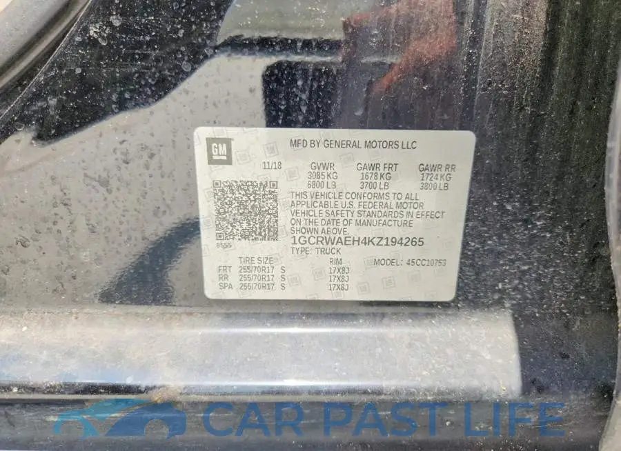 1GCRWAEH4KZ194265# 12