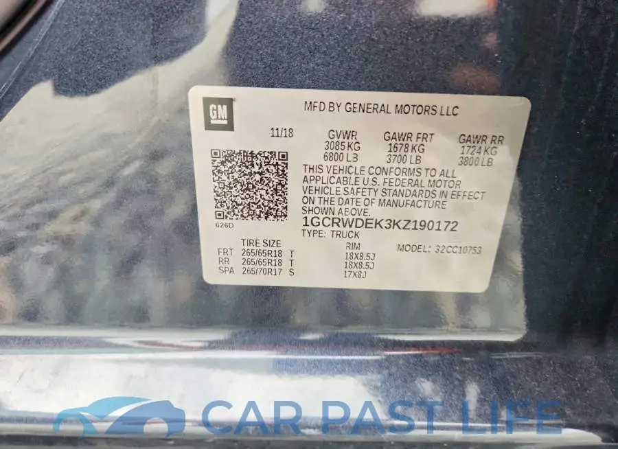 1GCRWDEK3KZ190172# 13