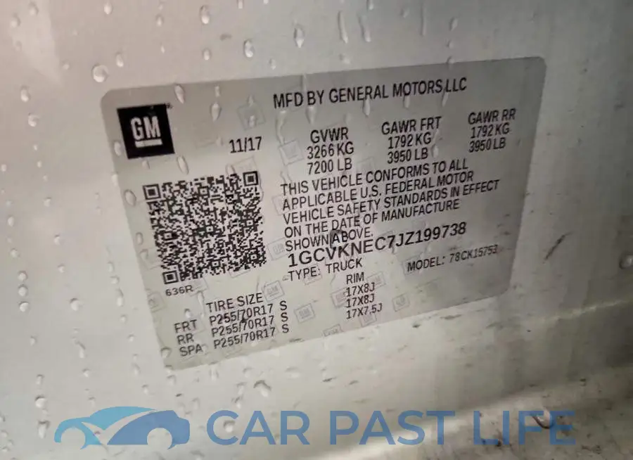 1GCVKNEC7JZ199738# 12