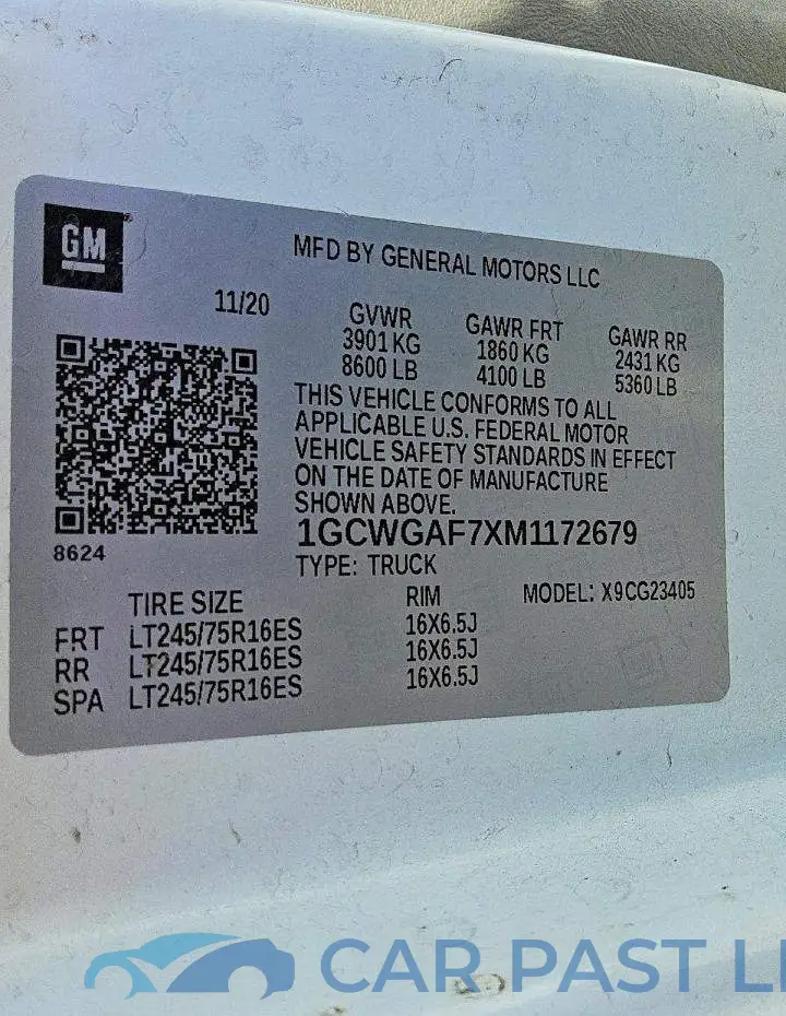 1GCWGAF7XM1172679# 12