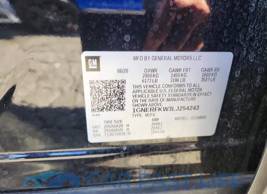1GNERFKW3LJ254243# 13