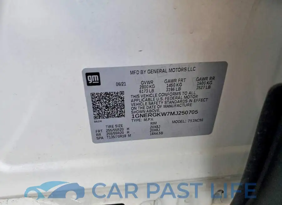 1GNERGKW7MJ250705# 14