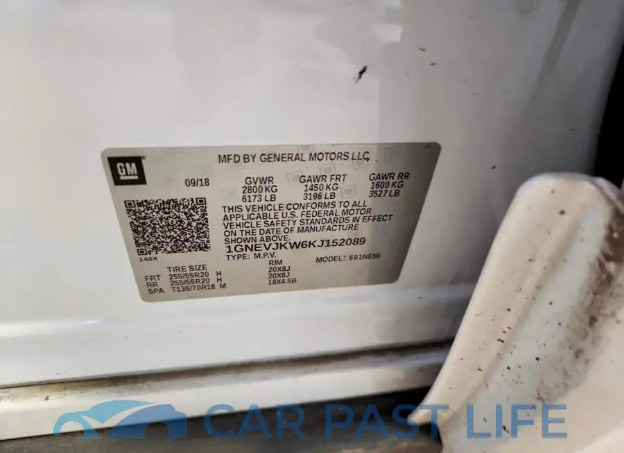 1GNEVJKW6KJ152089# 13