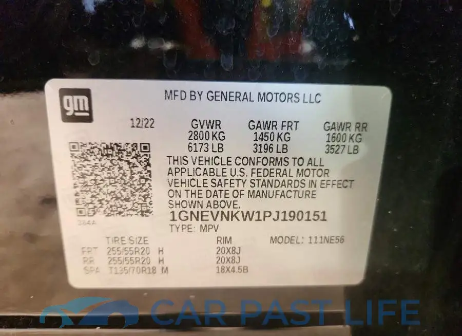 1GNEVNKW1PJ190151# 14