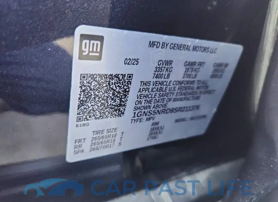 1GNS5NRD9SR211376# 13