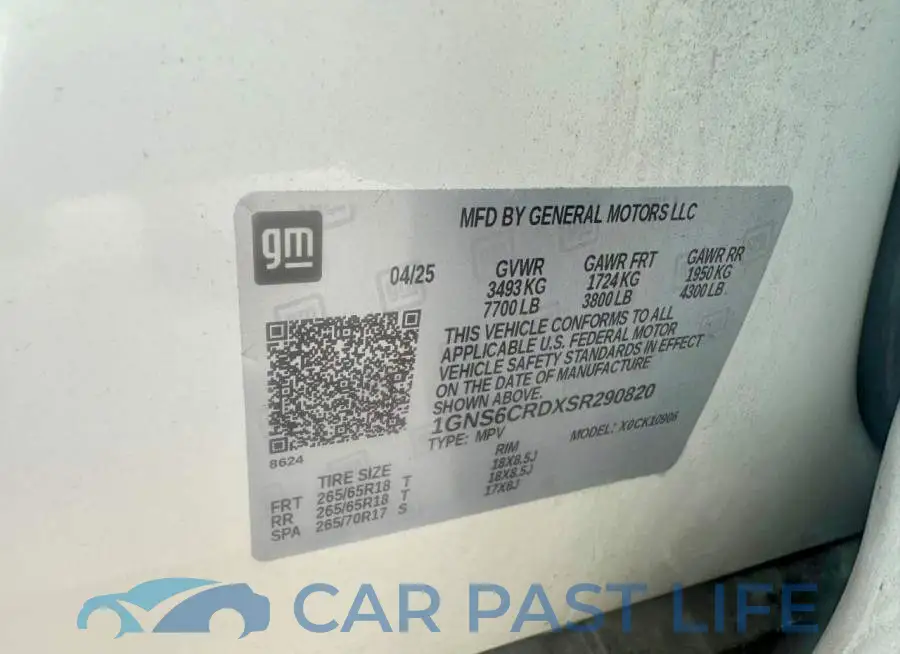 1GNS6CRDXSR290820# 10