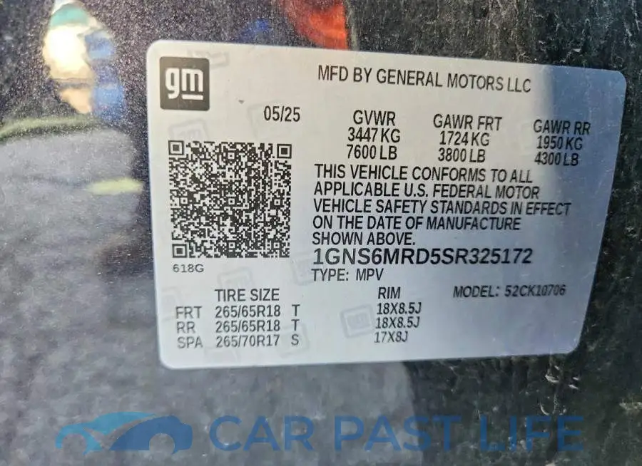 1GNS6MRD5SR325172# 13