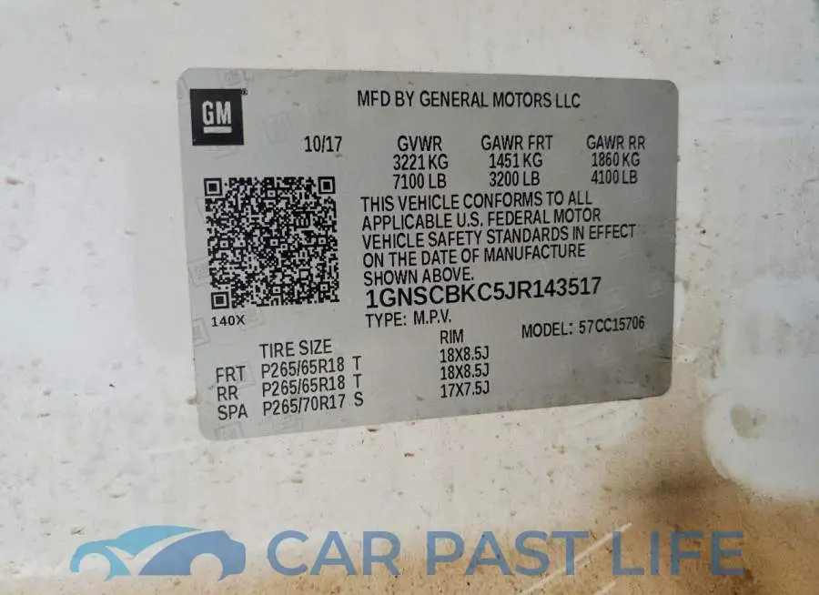 1GNSCBKC5JR143517# 14