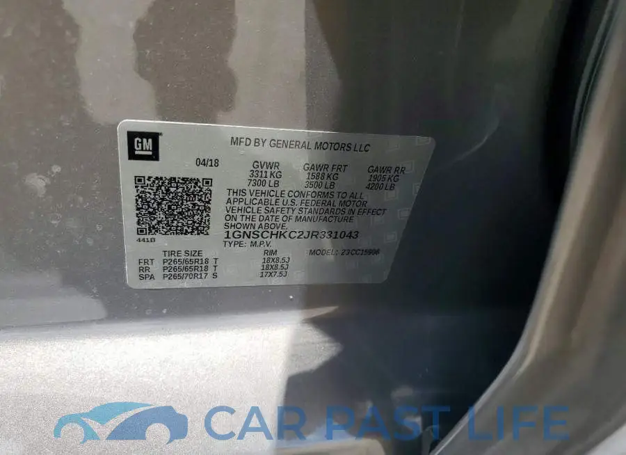 1GNSCHKC2JR331043# 13