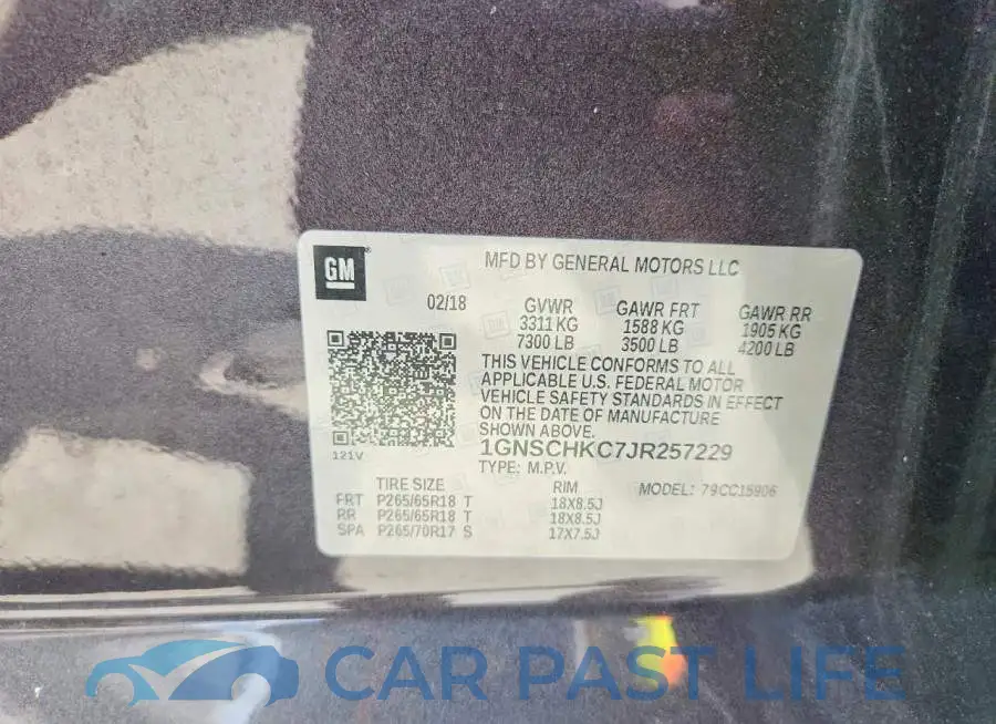 1GNSCHKC7JR257229# 13