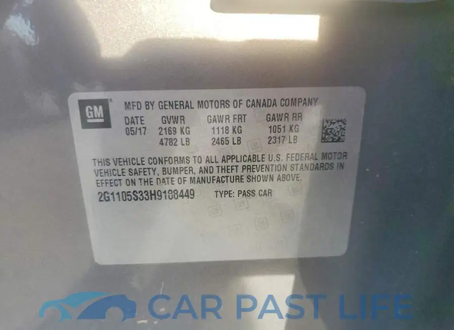 2G1105S33H9188449# 12