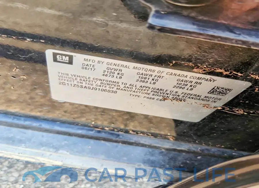 2G11Z5SA9J9106038# 12