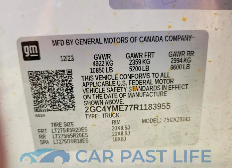 2GC4YME77R1183955# 13