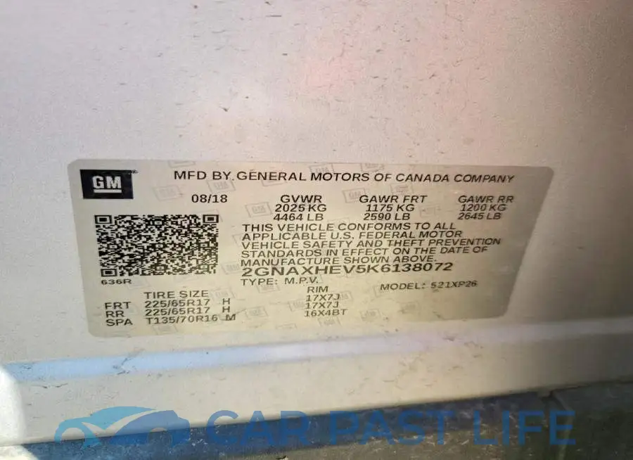 2GNAXHEV5K6138072# 14
