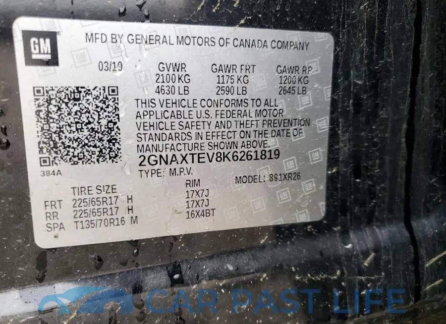 2GNAXTEV8K6261819# 13