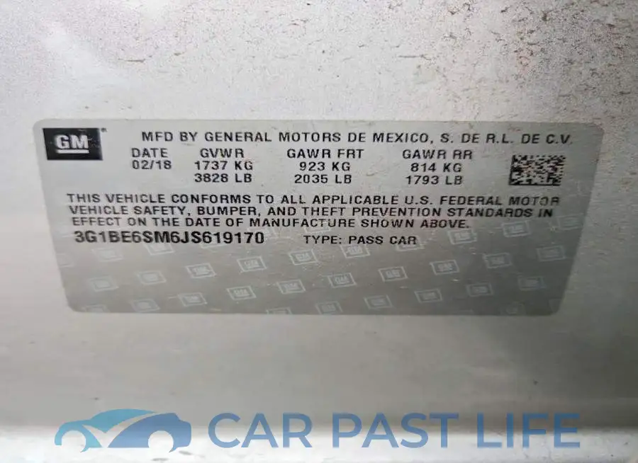 3G1BE6SM6JS619170# 12