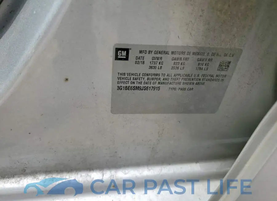 3G1BE6SM9JS617915# 13