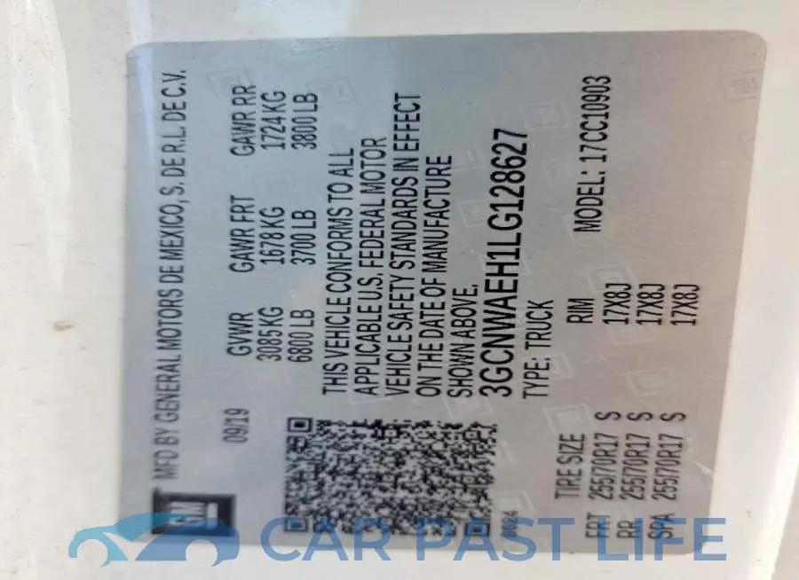 3GCNWAEH1LG128627# 13