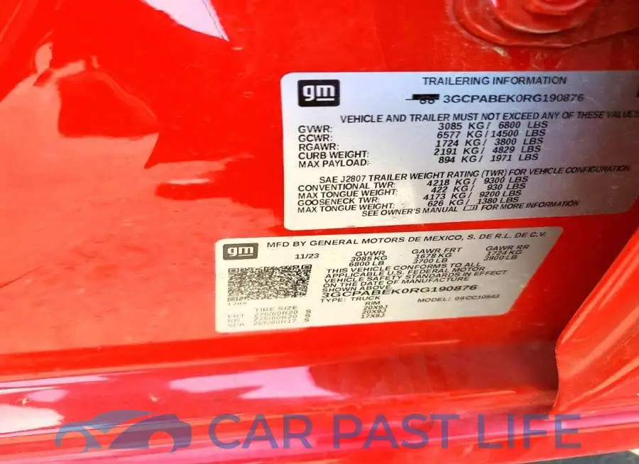 3GCPABEK0RG190876# 12