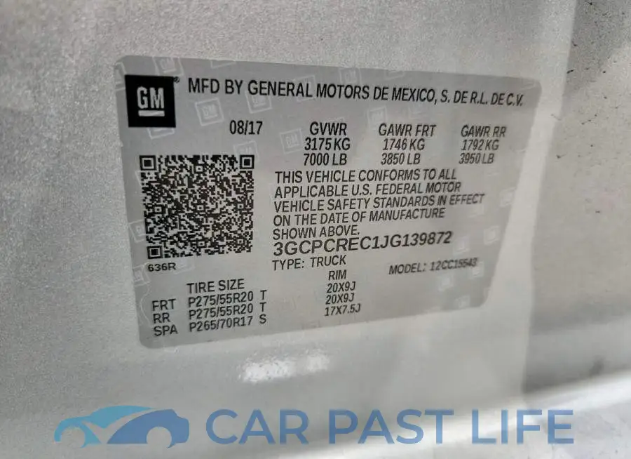 3GCPCREC1JG139872# 12