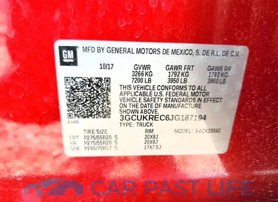 3GCUKREC6JG187194# 13