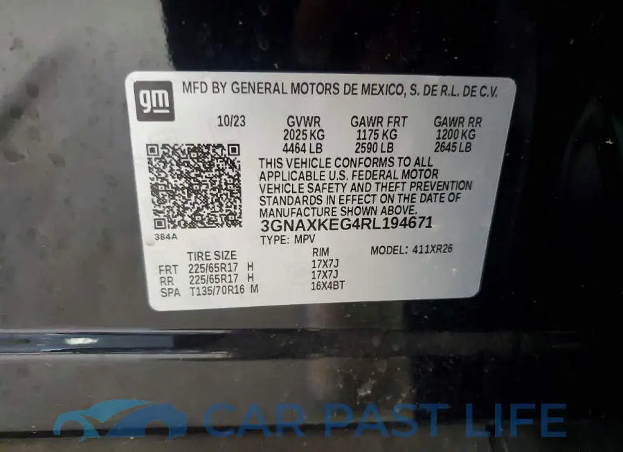 3GNAXKEG4RL194671# 12