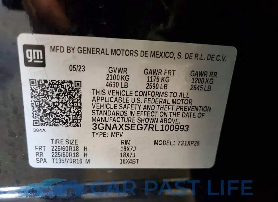 3GNAXSEG7RL100993# 13