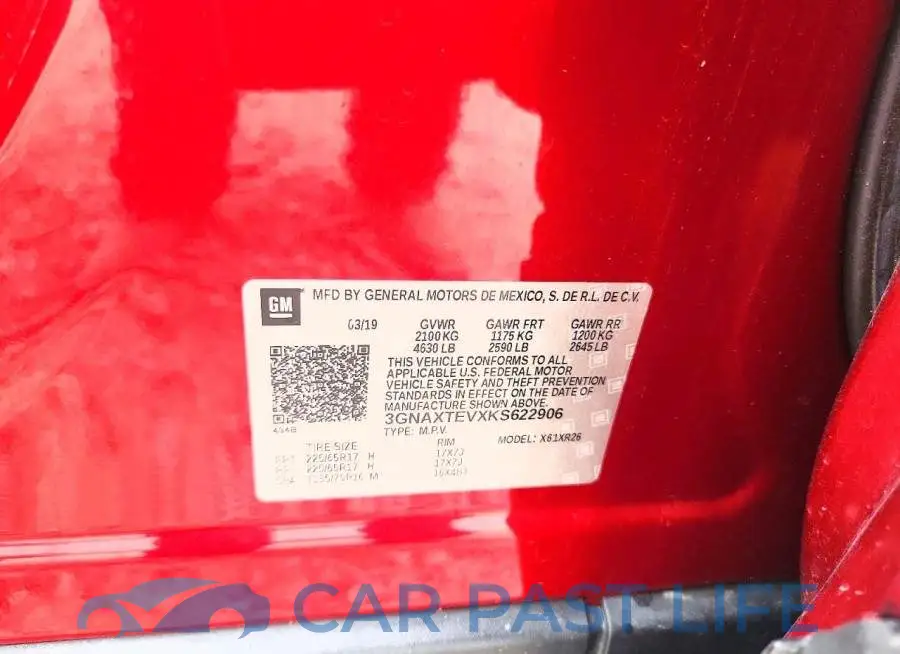 3GNAXTEVXKS622906# 12