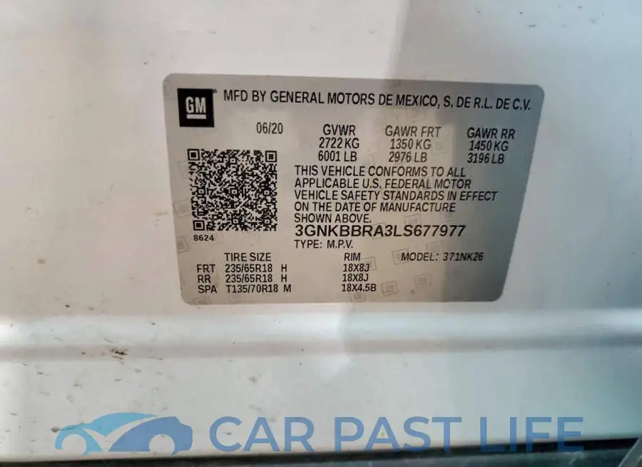 3GNKBBRA3LS677977# 14