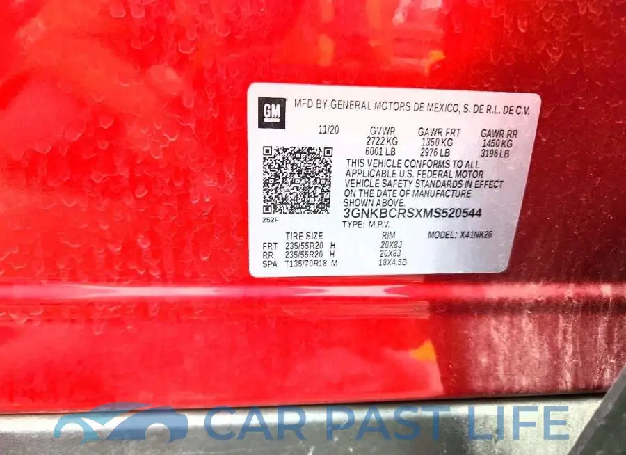3GNKBCRSXMS520544# 12