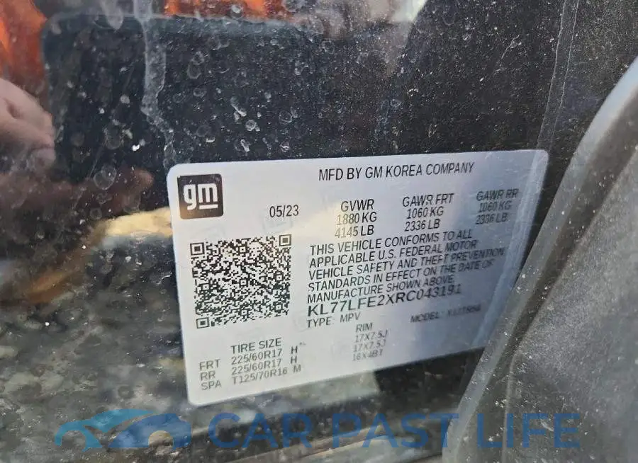KL77LFE2XRC043191# 13