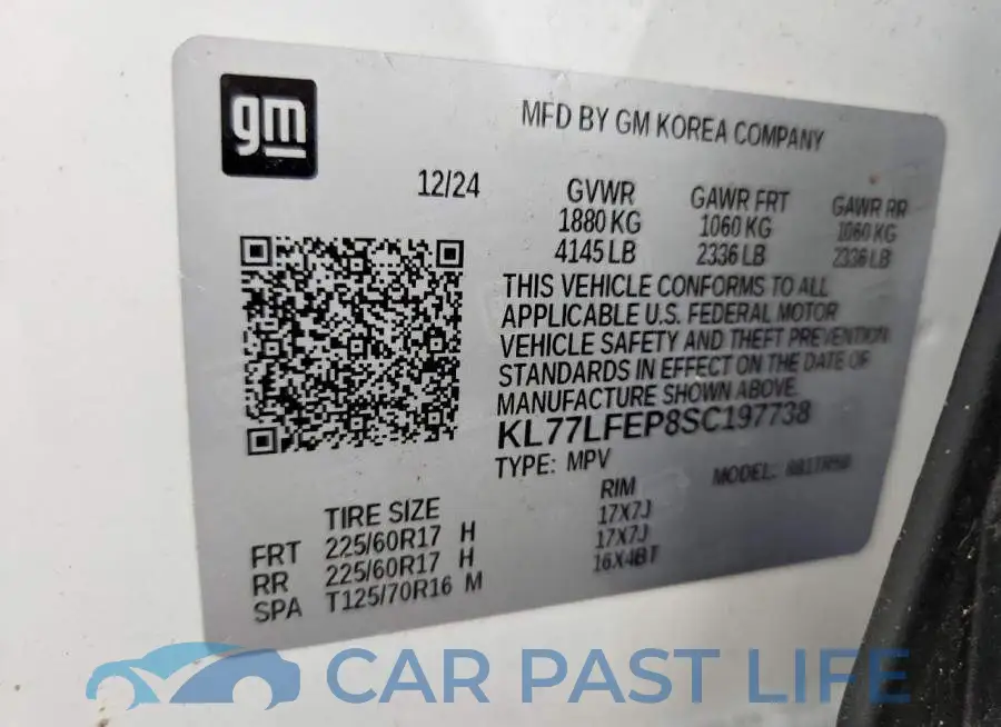 KL77LFEP8SC197738# 13