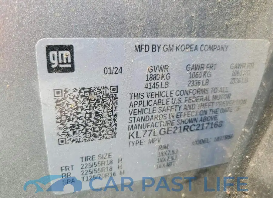 KL77LGE21RC217168# 12