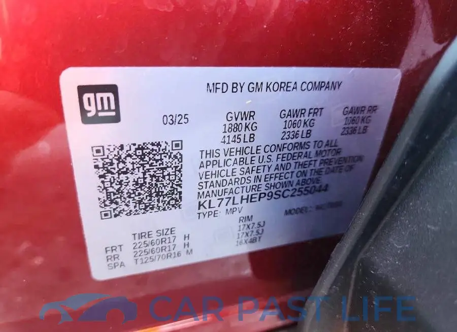 KL77LHEP9SC255044# 12