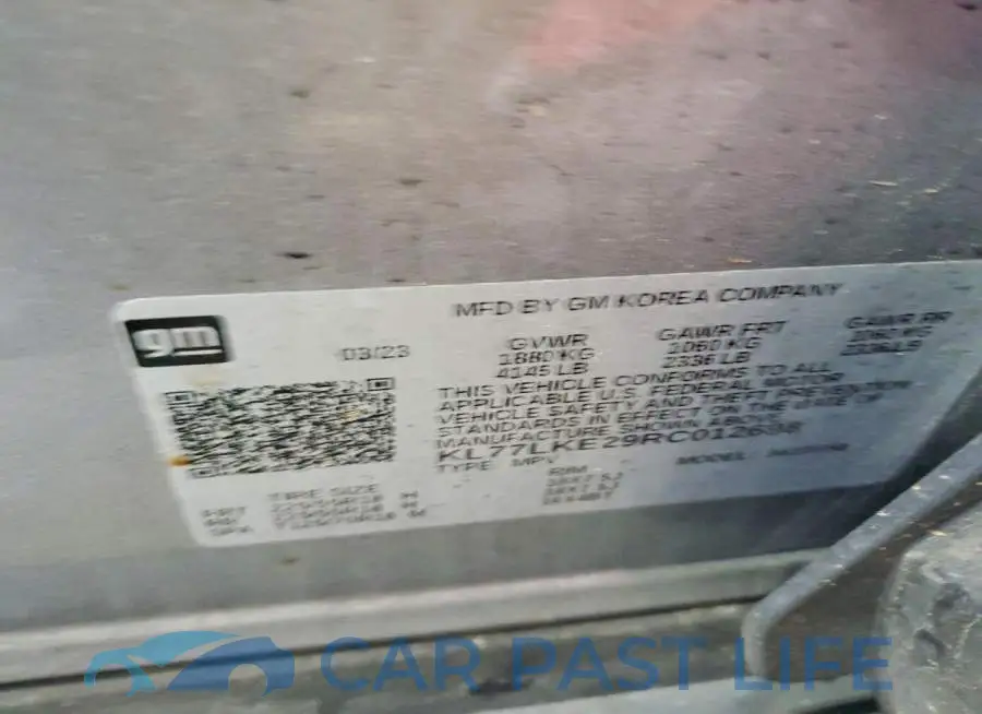 KL77LKE29RC012698# 13