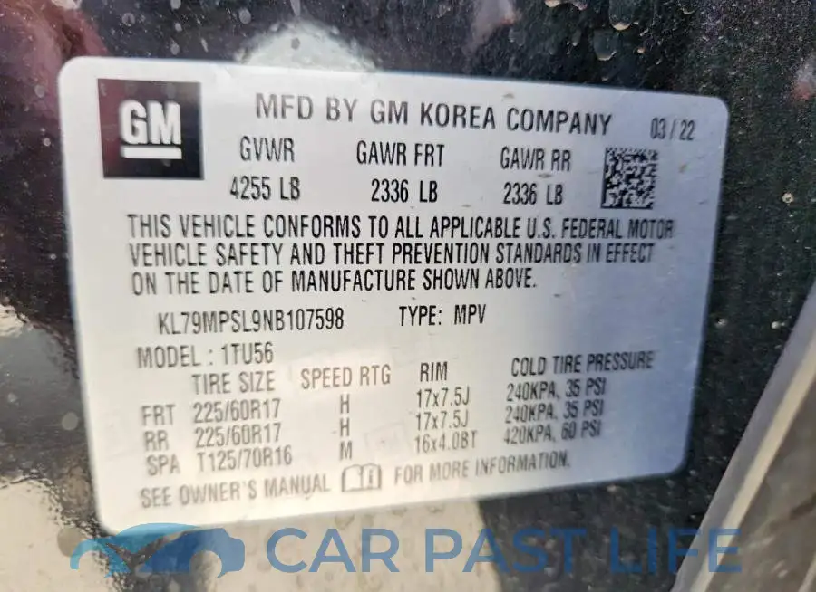 KL79MPSL9NB107598# 13