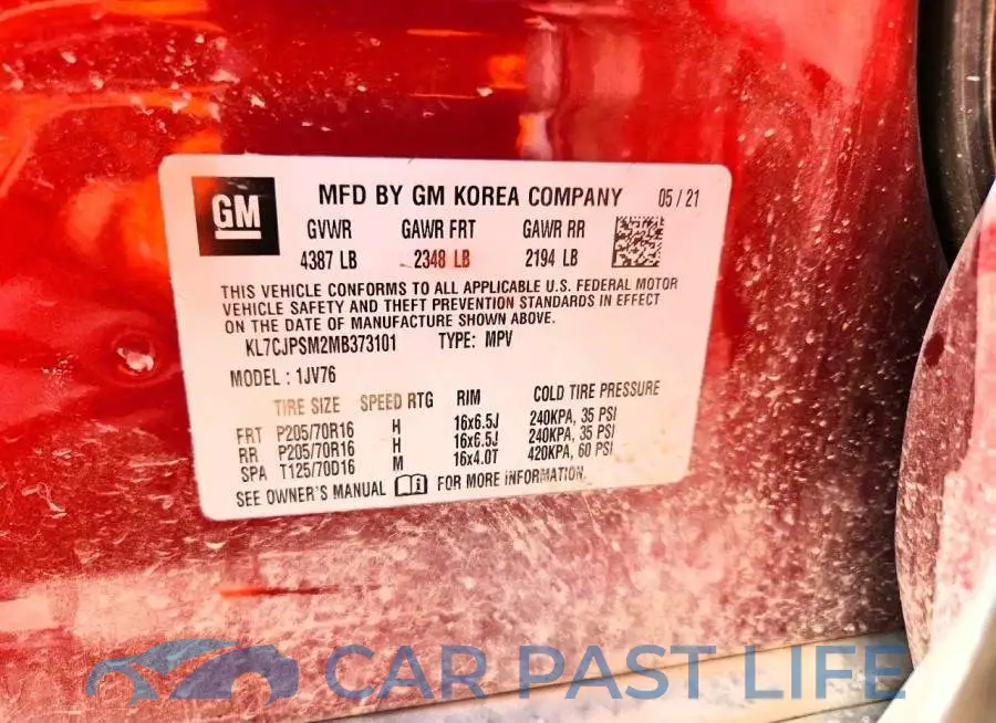 KL7CJPSM2MB373101# 12